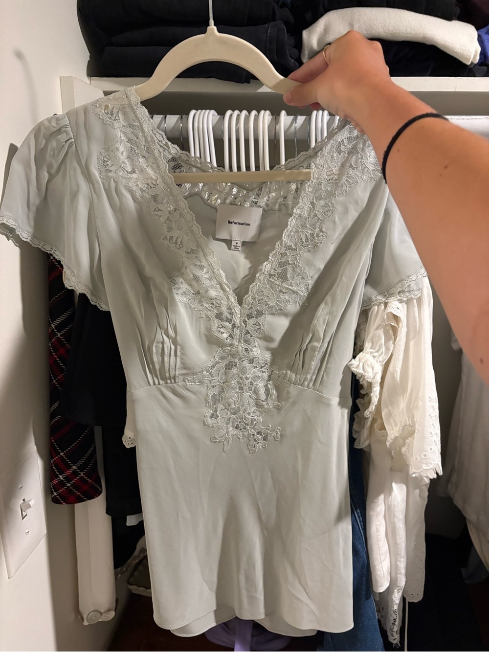 Reformation Zella Top Blue - Size 6 - Picture 5 of 5